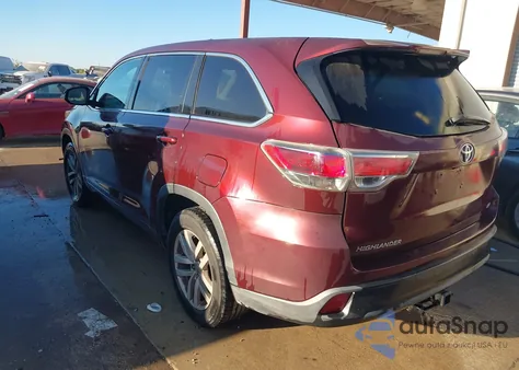 2015 Toyota Highlander Le V6 из США, поврежденный, VIN 5TDZKRFH8FS090314